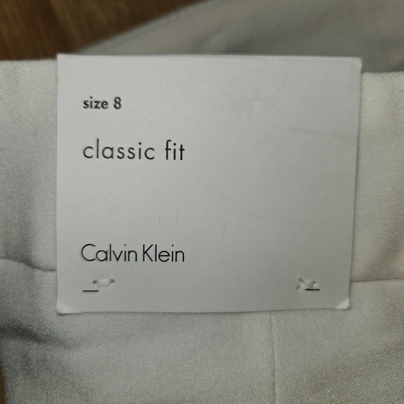 Calvin Klein Classic Fit White Trousers Size 8 - Picture 5 of 16
